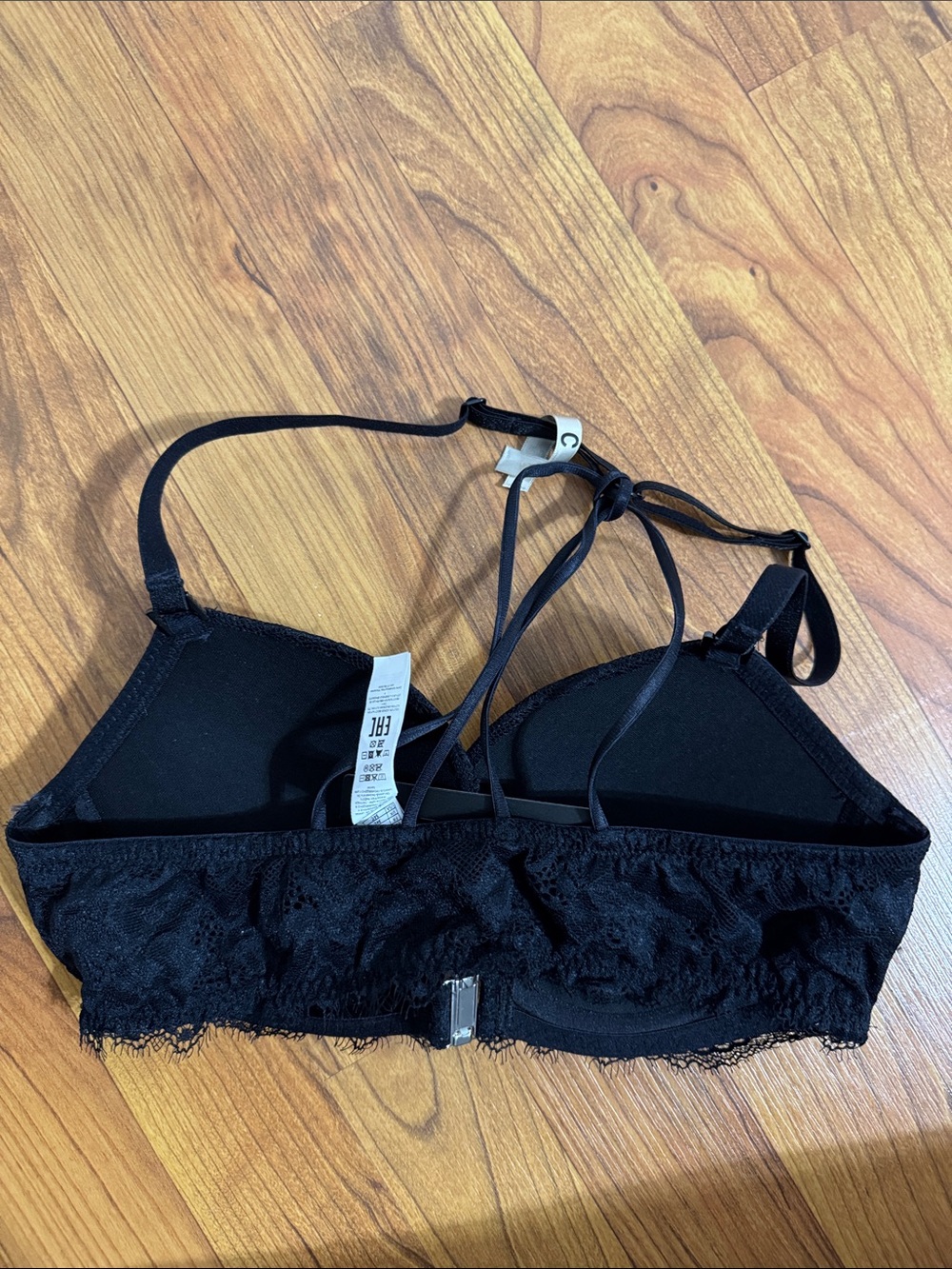 intimissimi Black Lace Bralette with Strappy Back